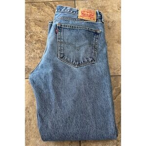 Levis 505 Jeans Mens 36x32 Blue Regular Straight Fit 35X31.5